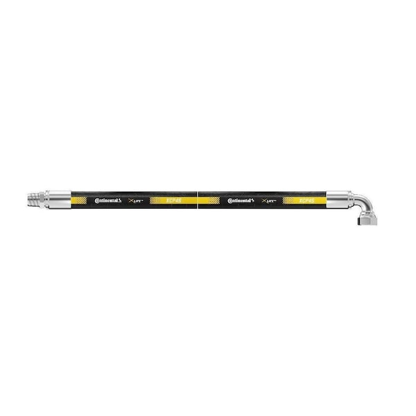 Continental Hydraulic Hose Assembly - 3/8" ID 72" Length - 1/4" MP x 1/2" FJX90 - 4060 psi XCP4-06,04MP-08FJX90,72 IN OAL - main
